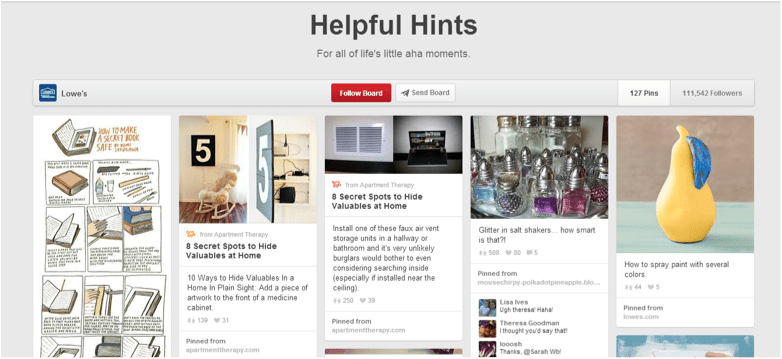 Lowes' "How-To" Board on Pinterest