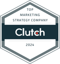 Clutch Top Marketing Strategy Company 2024 badge