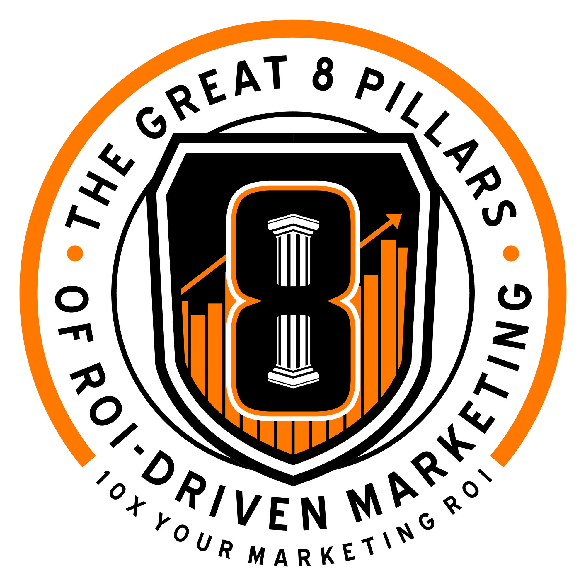 THE GREAT 8 LOGO color on white