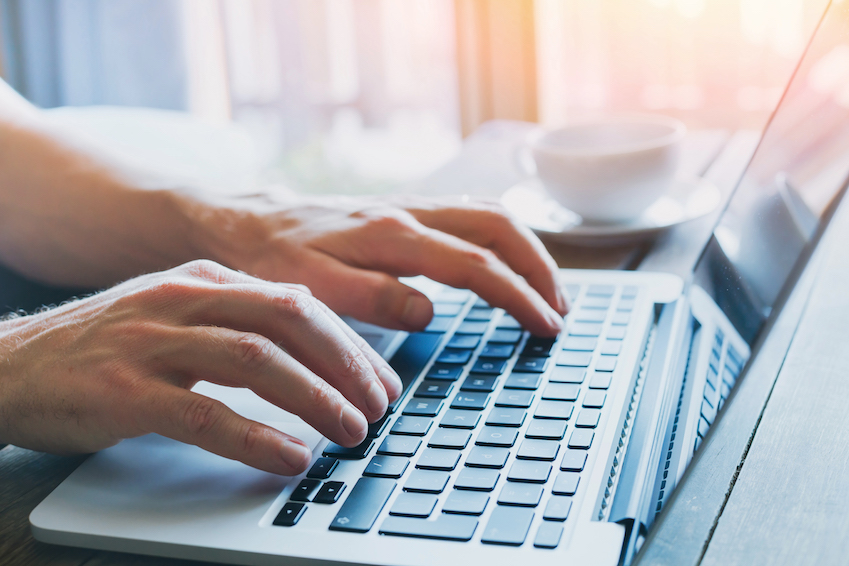 Business Person Working on Computer