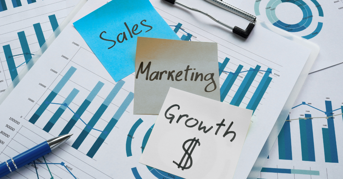 Image of sales and marketing growth word cloud